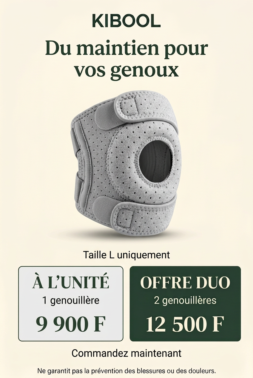 Visuel Kibool mettant la genouillère au premier plan